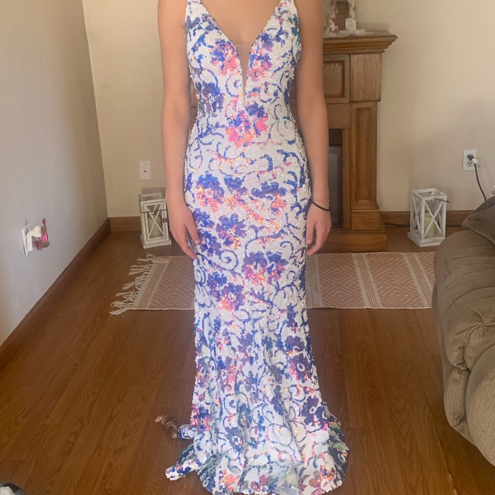 Jovani sequined prom dress